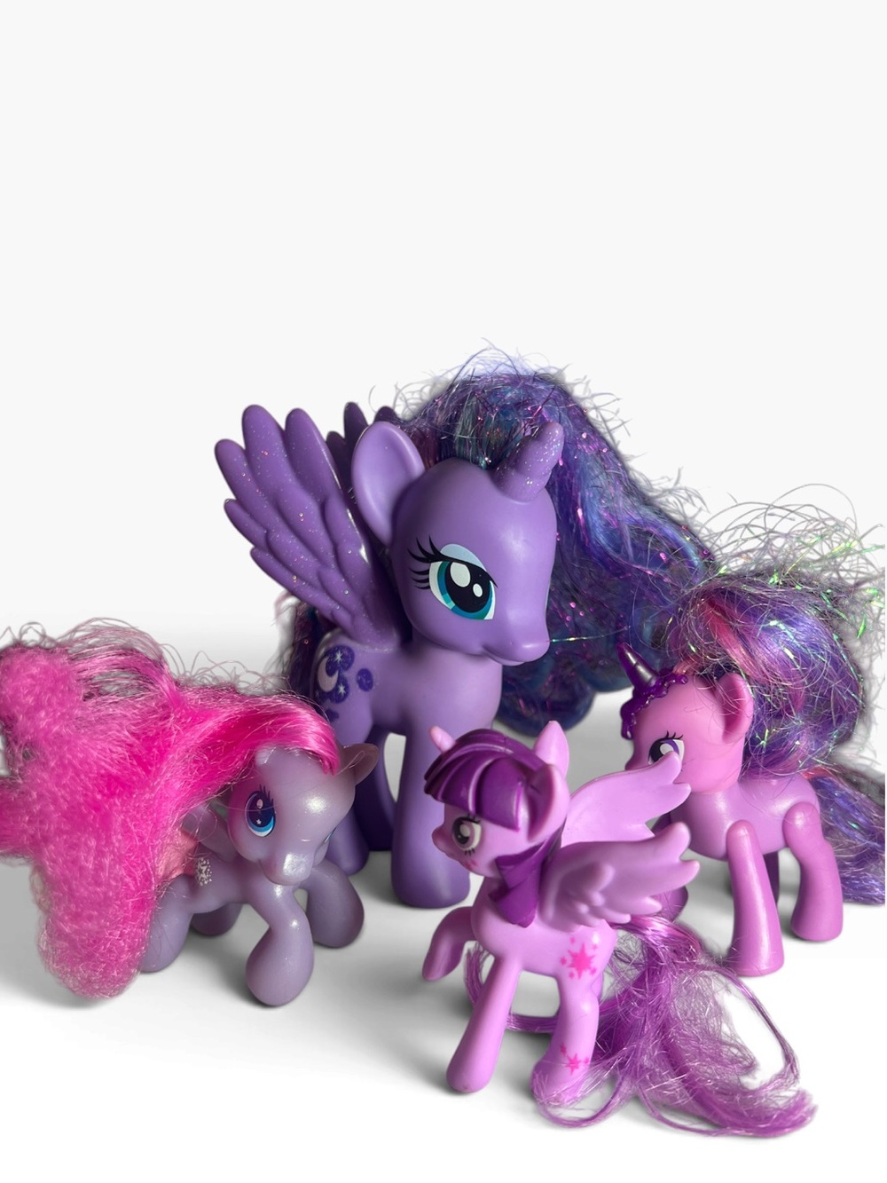 My Little Pony Purple & Pink Unicorn and Pegasus Figure Set of 4